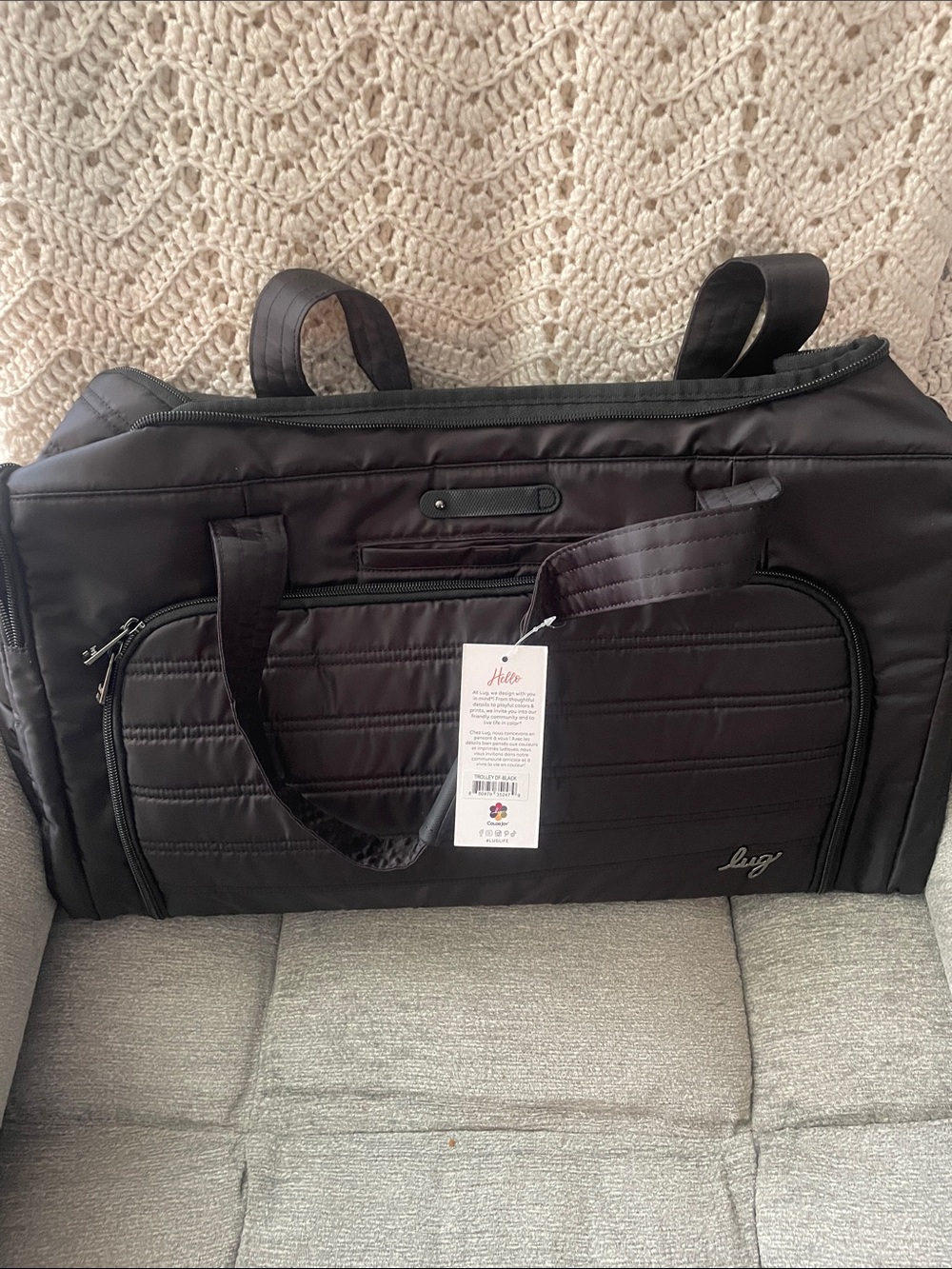 NWT- Lug Trolley Duffel Black